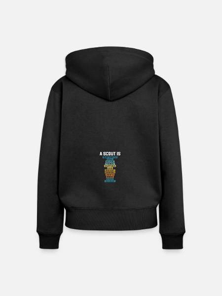 Scouting Pfadfinder - Frauen Premium Bio Zip Hoodie - Schwarz