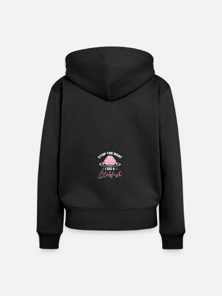 Blob-Fisch Blobfisch - Frauen Premium Bio Zip Hoodie - Schwarz