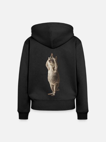 Chinchilla - Frauen Premium Bio Zip Hoodie - Schwarz