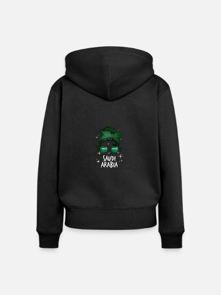 Saudi-Arabien - Frauen Premium Bio Zip Hoodie - Schwarz