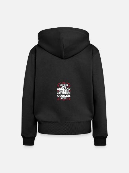 Großbritannien Engländer England - Frauen Premium Bio Zip Hoodie - Schwarz