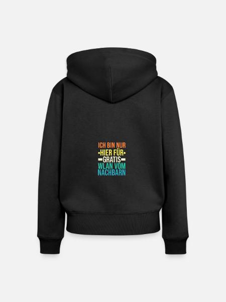 Nachbarschaft Bester Nachbar - Frauen Premium Bio Zip Hoodie - Schwarz