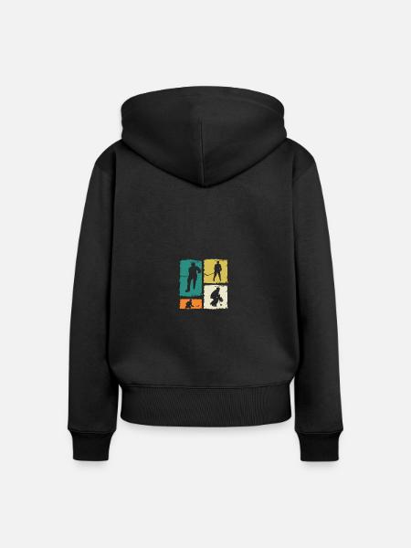 Eishockeyspieler Eishockey - Frauen Premium Bio Zip Hoodie - Schwarz