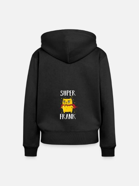 Frank - Frauen Premium Bio Zip Hoodie - Schwarz