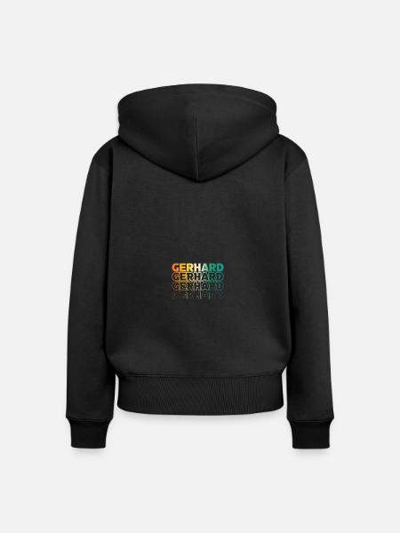 Gerhard - Frauen Premium Bio Zip Hoodie - Schwarz