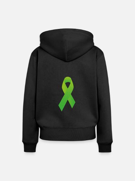 Grünes Band - Frauen Premium Bio Zip Hoodie - Schwarz