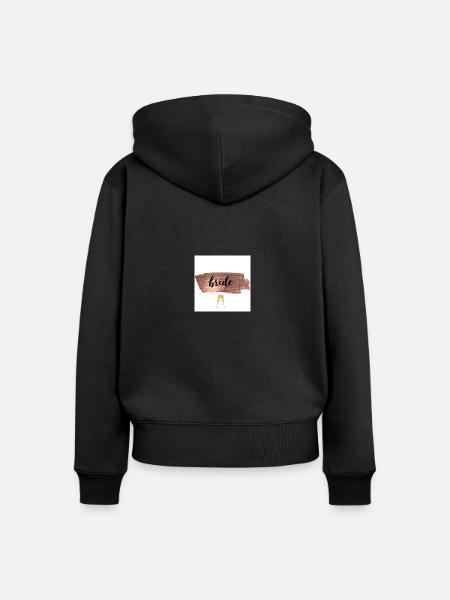 bride - Frauen Premium Bio Zip Hoodie - Schwarz
