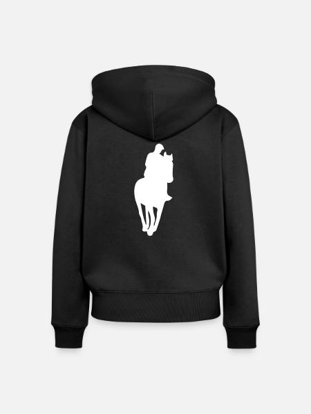reiter - Frauen Premium Bio Zip Hoodie - Schwarz
