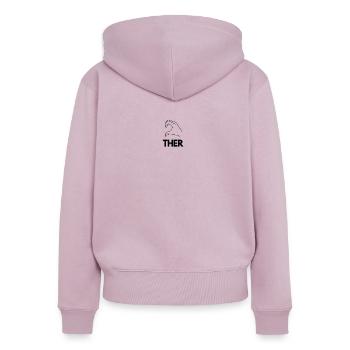 TOGE-THER für Pärchen - Frauen Premium Bio Zip Hoodie - Altrosa - Hinten - Julia (174cm)