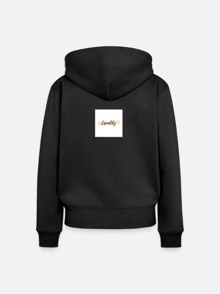 Equality - Frauen Premium Bio Zip Hoodie - Schwarz