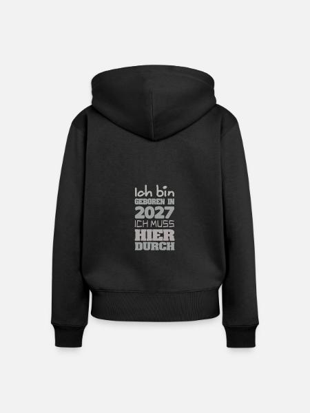 2027 - Frauen Premium Bio Zip Hoodie - Schwarz