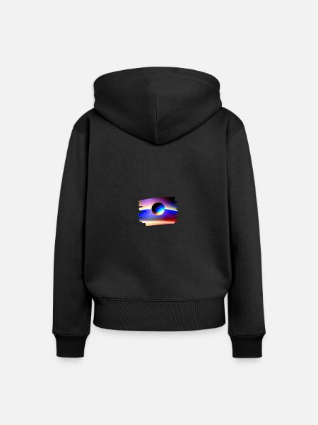 Ein blauer Planet - Frauen Premium Bio Zip Hoodie - Schwarz