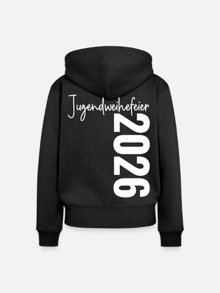 Jugendweihefeier 2026 - Frauen Premium Bio Zip Hoodie - Schwarz