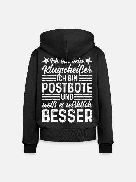 Postbote - Frauen Premium Bio Zip Hoodie - Schwarz