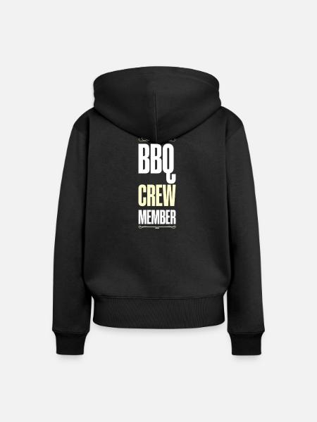 Bbq Crew - Frauen Premium Bio Zip Hoodie - Schwarz