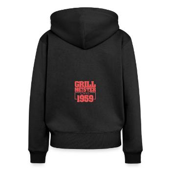 1959 - Women's Premium Organic Zip Hoodie - black - Back - Julia (174cm)