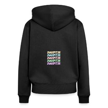 Escalade de la Zugspitze - Sweat à capuche zippé Premium bio Femme - noir - Dos - Julia (174cm)