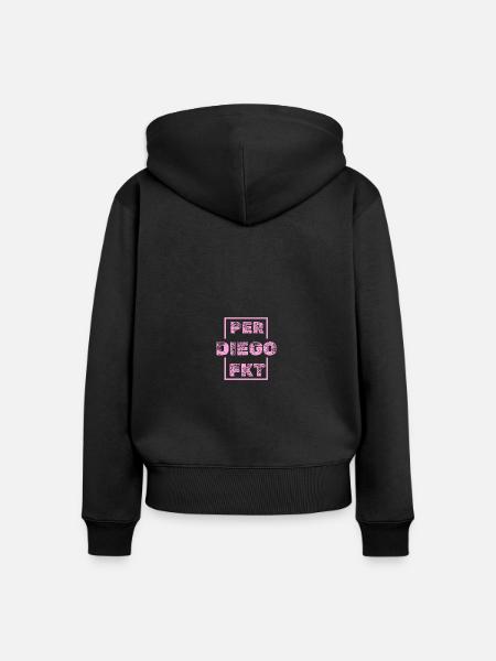 Diego - Frauen Premium Bio Zip Hoodie - Schwarz