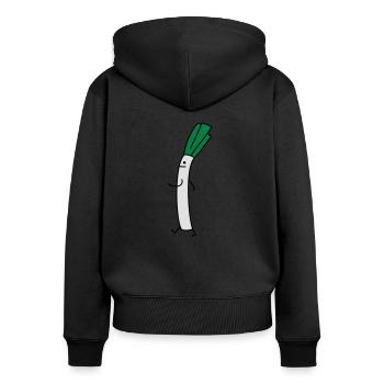 illustrious (b) - Women's Premium Organic Zip Hoodie - black - Back - Julia (174cm)
