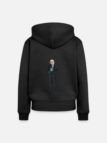 Asteria - Frauen Premium Bio Zip Hoodie - Schwarz