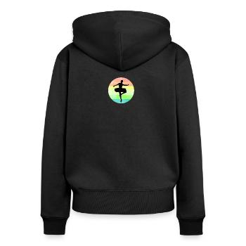 Ballerina Ballett Tänzerin Tutu - Frauen Premium Bio Zip Hoodie - Schwarz - Hinten - Julia (174cm)
