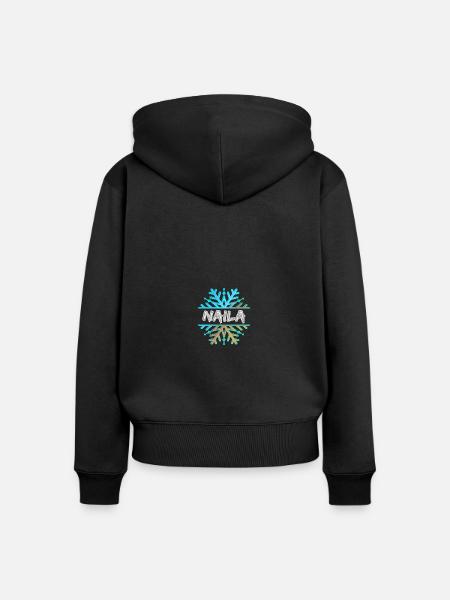 Naila Naila - Frauen Premium Bio Zip Hoodie - Schwarz