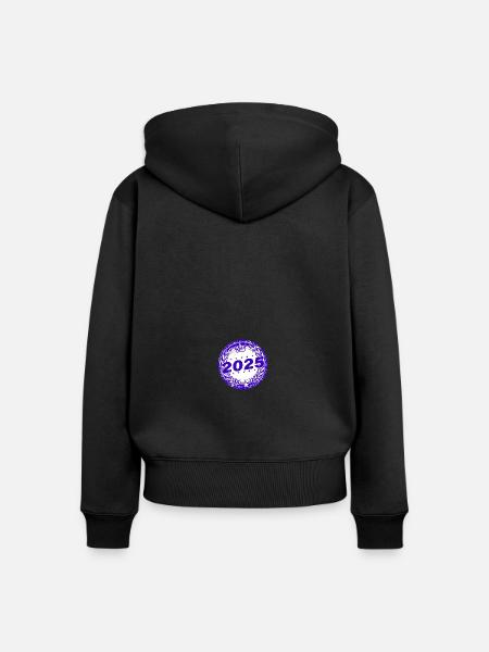2025 jahr - Frauen Premium Bio Zip Hoodie - Schwarz