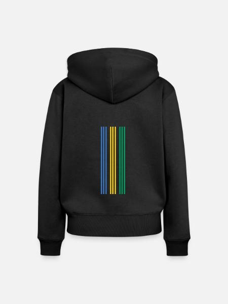 Gabun - Frauen Premium Bio Zip Hoodie - Schwarz