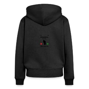 Dominica Karibik Insel Urlaub Idee - Frauen Premium Bio Zip Hoodie - Schwarz - Hinten - Julia (174cm)