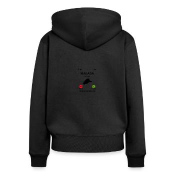 Málaga Andalusien Spanien Urlaub Malaga - Frauen Premium Bio Zip Hoodie - Schwarz - Hinten - Julia (174cm)