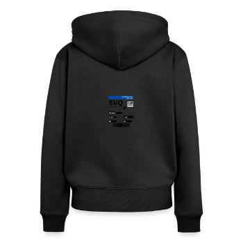 Sevilla Flugticket Urlaub Spanien - Frauen Premium Bio Zip Hoodie - Schwarz - Hinten - Julia (174cm)