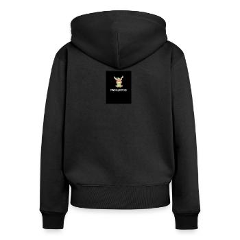 Weihnachten - Frauen Premium Bio Zip Hoodie - Schwarz - Hinten - Julia (174cm)