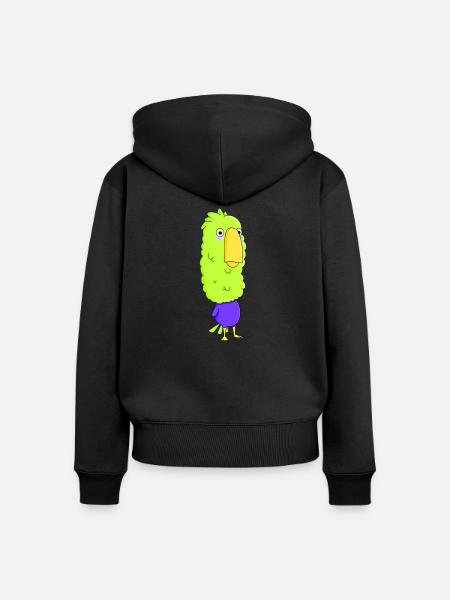 Psycho Piaf - Frauen Premium Bio Zip Hoodie - Schwarz