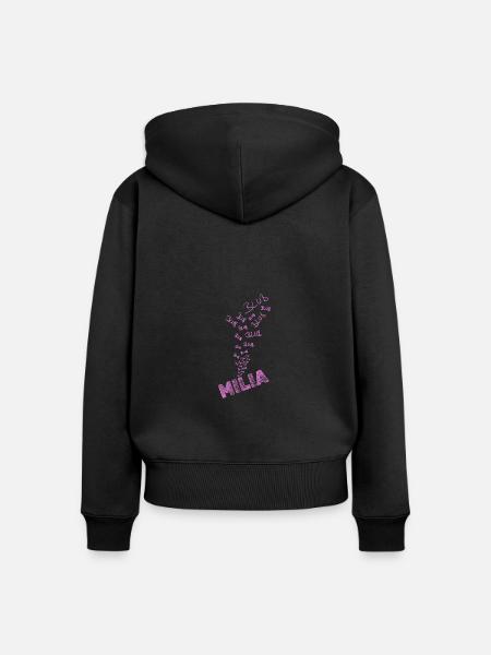 Milia als Wasser - Frauen Premium Bio Zip Hoodie - Schwarz