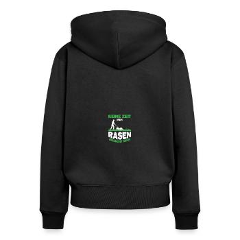 Garden Friends Lawn Whisperer Groundskeeper Gift - Women's Premium Organic Zip Hoodie - black - Back - Julia (174cm)