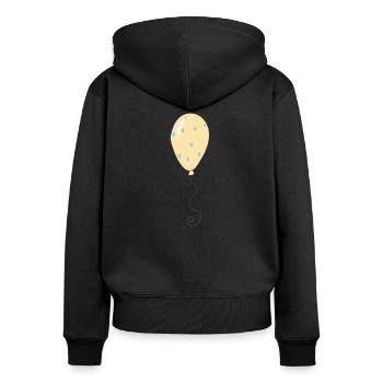 balloon - Women's Premium Organic Zip Hoodie - black - Back - Julia (174cm)