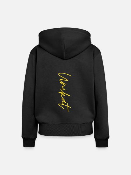 Unikat - Frauen Premium Bio Zip Hoodie - Schwarz