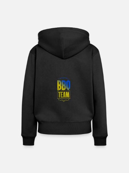 Bbq Crew - Frauen Premium Bio Zip Hoodie - Schwarz