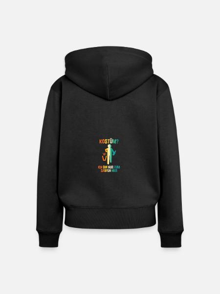 Jecken Fasching Karneval - Frauen Premium Bio Zip Hoodie - Schwarz