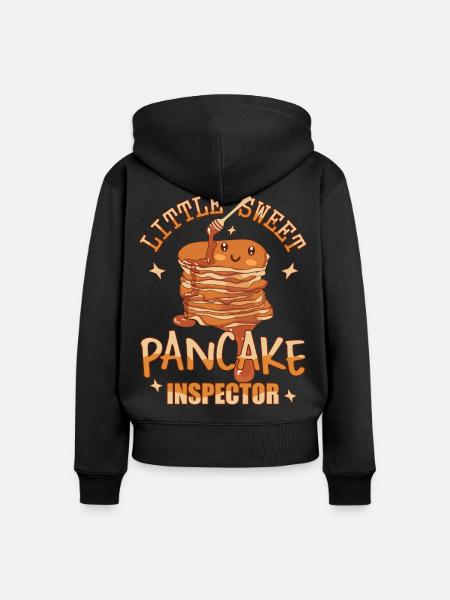Pfannkuchen-Inspektor - Frauen Premium Bio Zip Hoodie - Schwarz