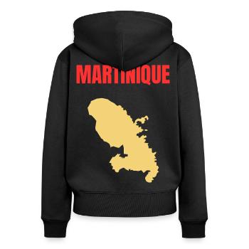 Martinique – West Indies T-shirt - Women's Premium Organic Zip Hoodie - black - Back - Julia (174cm)