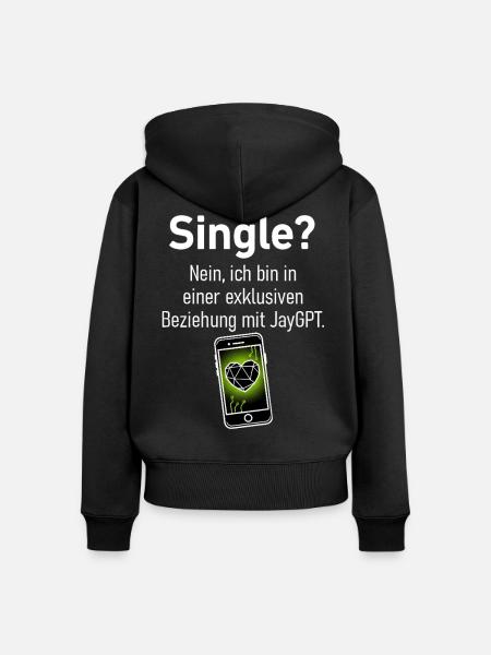 Exklusive AI-Beziehung mit JayGPT - Frauen Premium Bio Zip Hoodie - Schwarz