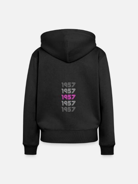 Style 1957 - Frauen Premium Bio Zip Hoodie - Schwarz