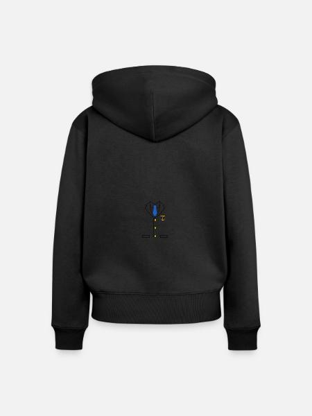 Yacht Captain Costume - Frauen Premium Bio Zip Hoodie - Schwarz