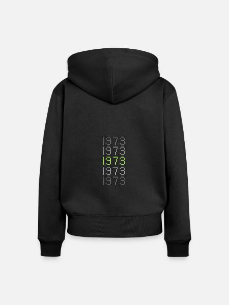 1973 - Frauen Premium Bio Zip Hoodie - Schwarz