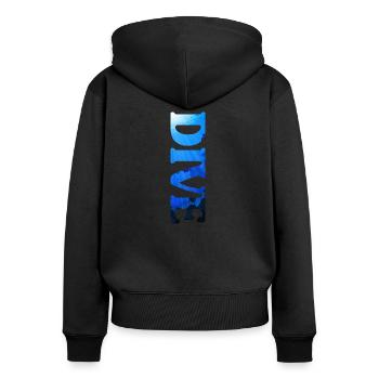 Tauchen Taucher Schnorchel Apnoe - Frauen Premium Bio Zip Hoodie - Schwarz - Hinten - Julia (174cm)