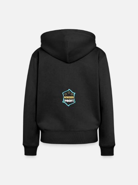 Winzer als Beruf - Frauen Premium Bio Zip Hoodie - Schwarz