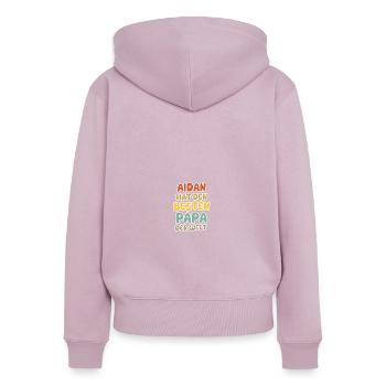 Baby Aidan - Frauen Premium Bio Zip Hoodie - Altrosa - Hinten - Julia (174cm)