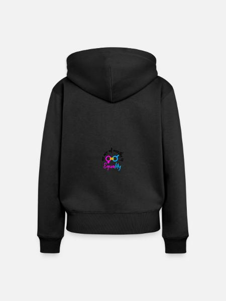 Gleichberechtigung - Frauen Premium Bio Zip Hoodie - Schwarz