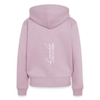 Style 2005 - Frauen Premium Bio Zip Hoodie - Altrosa - Hinten - Julia (174cm)